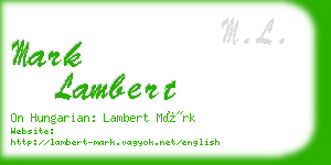 mark lambert business card